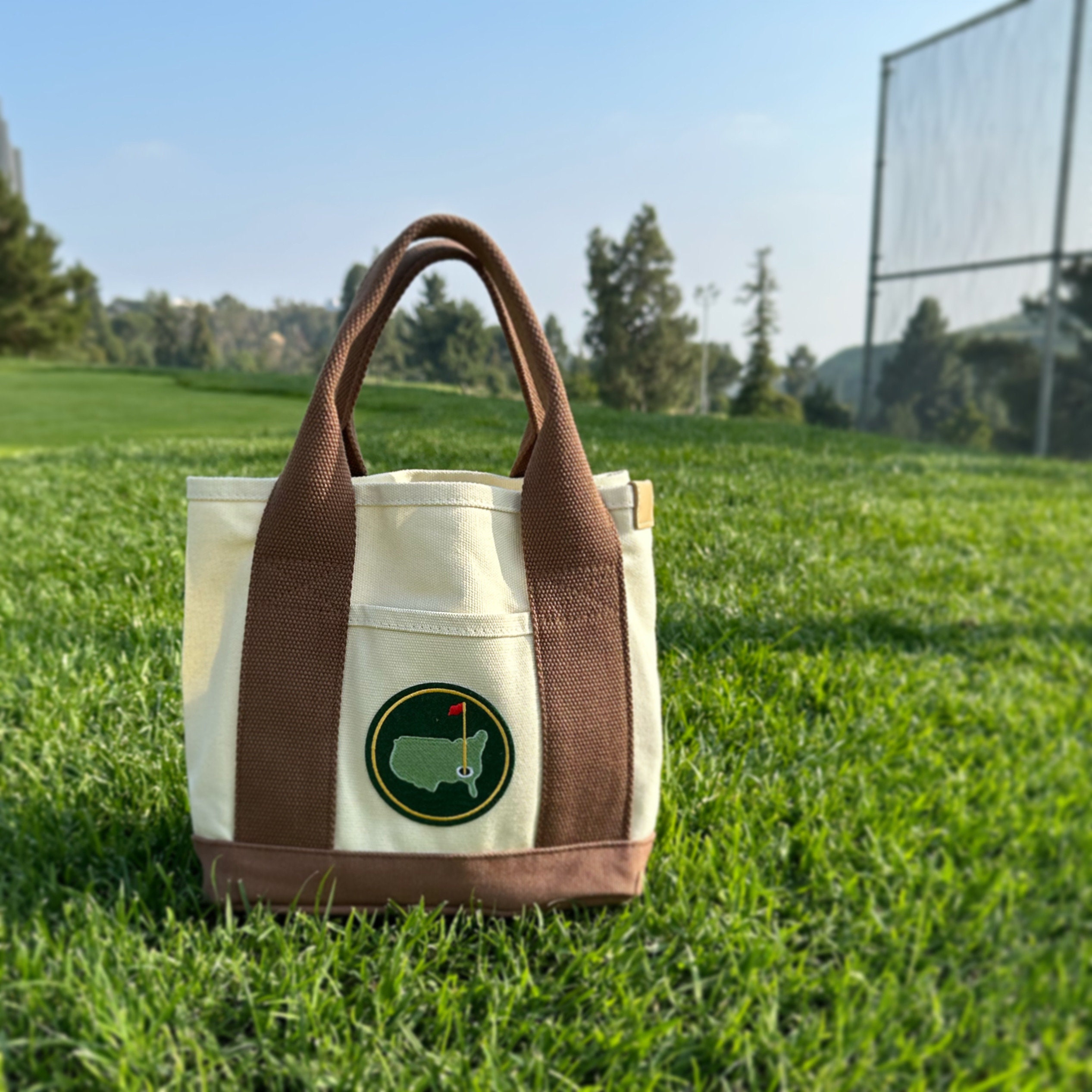 Itbit Handmade Canvas Tote Bag/golf Tote Bag/multi Pocket Bag/hand Bag