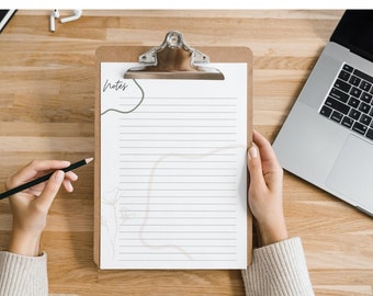 Simple and Easy Note Sheets- Digital Download- Printable & Editable: Anyone can use!