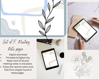 Printable Meeting Note Template- Great for Teachers and Professionals!