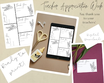 Teacher Appreciation Cards-Digital & Printable!