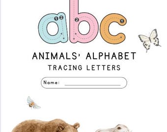 ABC Animals Alphabet Tracing Letter Workbook