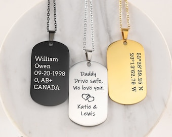 Collana Con Targhetta Per Cani Incisa: Ciondolo Militare - Foto 14