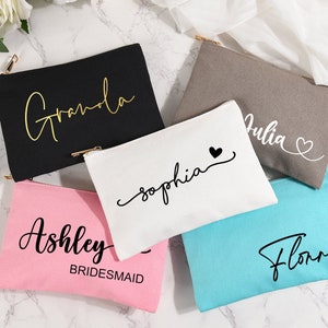 Personalized Makeup Bag,Custom Cosmetic Bag,Women Tarvel Bag,Bridesmaid Proposal,Best Friend Birthday Gift,Personalized Wedding Gift for Her