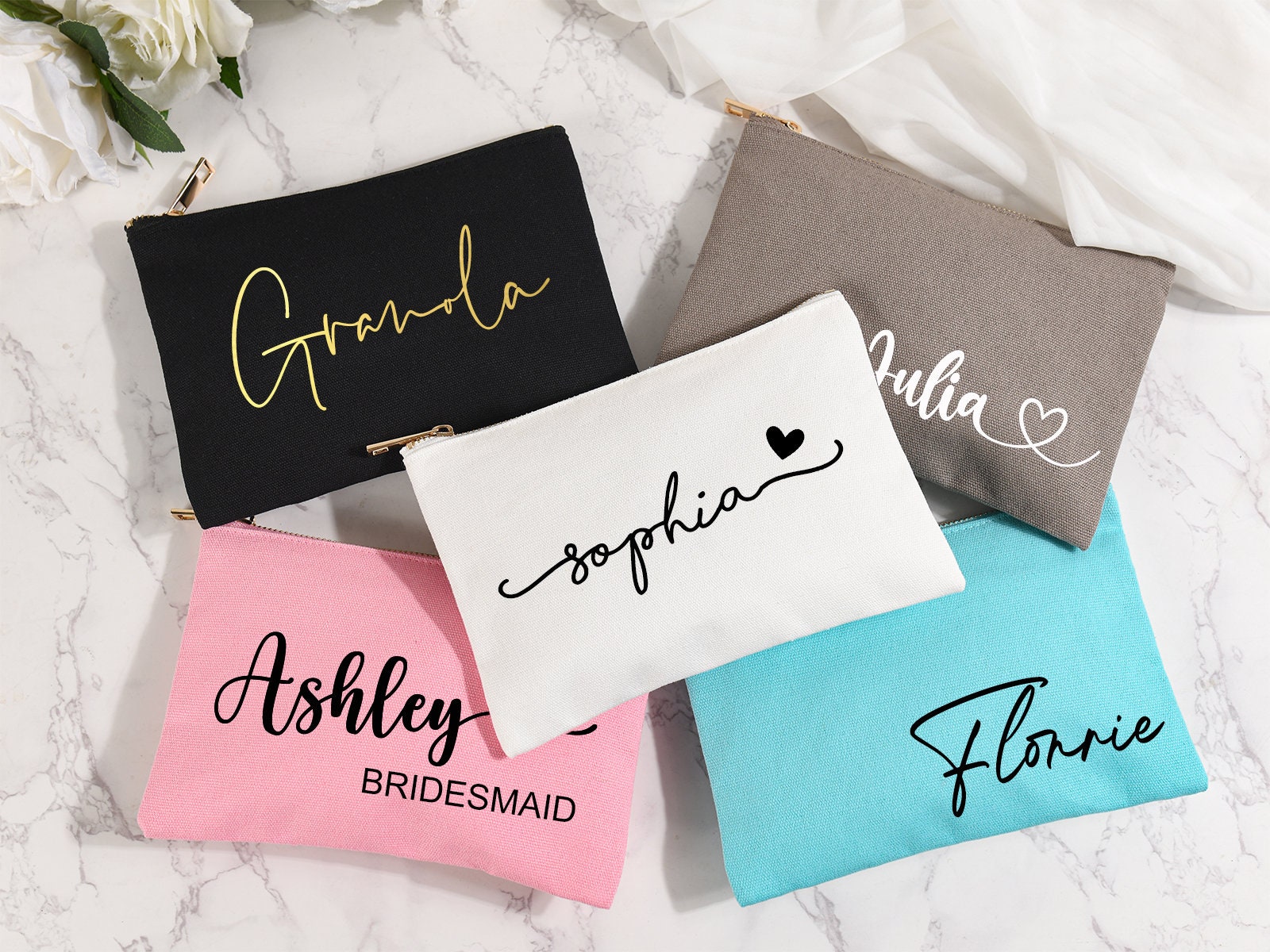 Personalised makeup bag etsy cheap