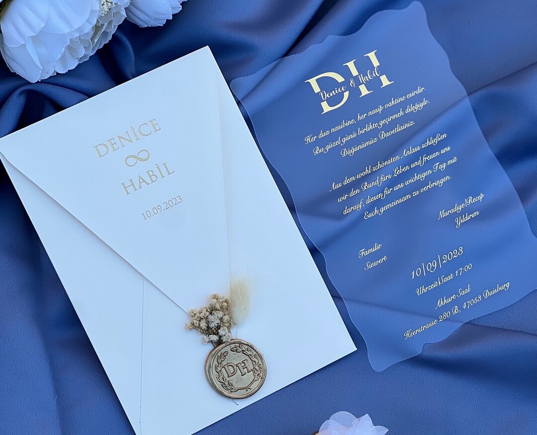 Acrylic Wedding Invitation Custom Invitation Unique Etsy