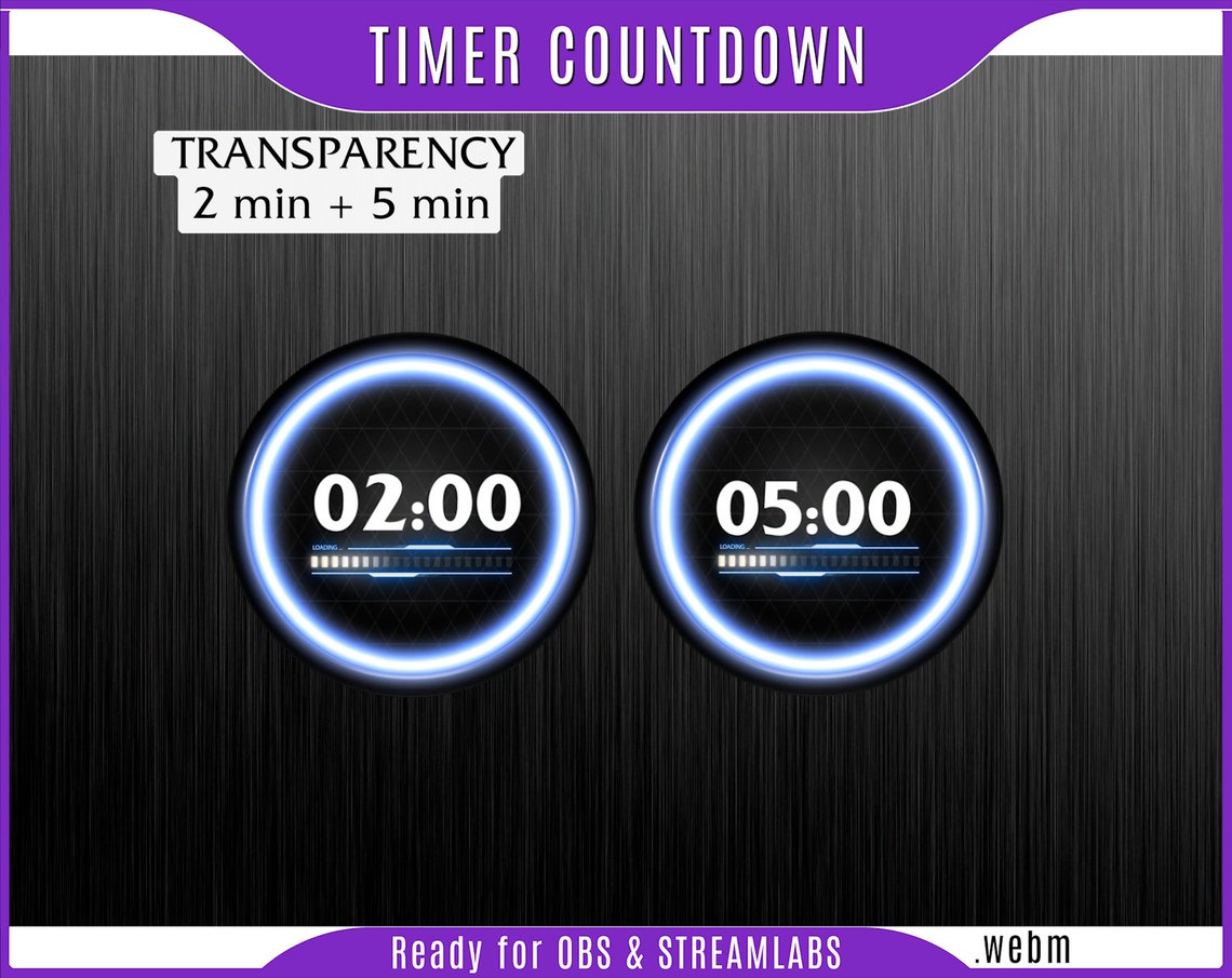 Countdown Timer Blue Neon Countdown Cyberpunk Overlay - Etsy
