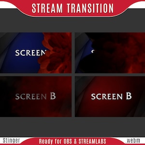 Smoked RED Transition, stinger transition red, twitch stinger magic, stream scene transition, twitch scene transition