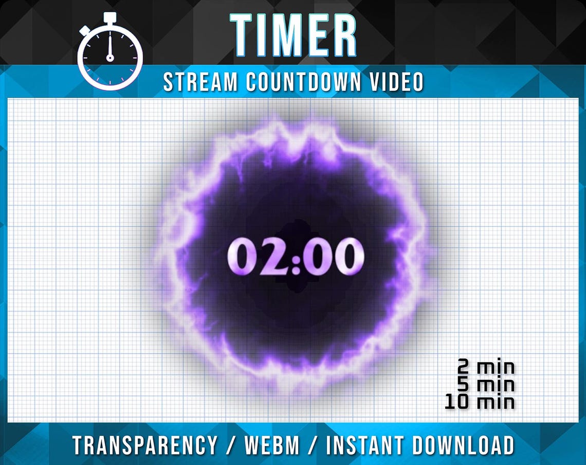 Purple Mist Countdown Timer Overlay | Twitch Countdown Screen for OBS ...