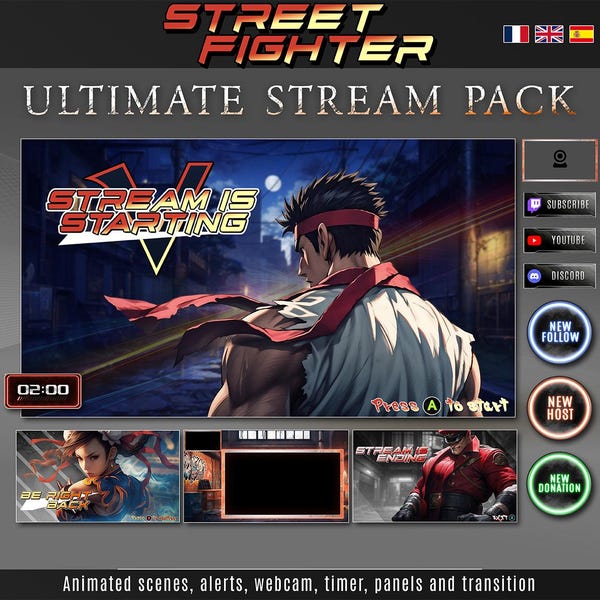 Street Fighter Twitch Overlays - Etsy