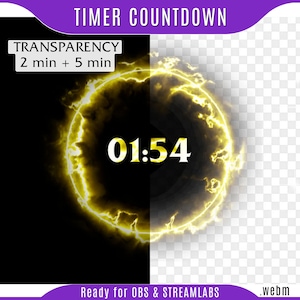 Yellow timer : Yellow twitch Countdown, Starting screen timer, countdown timer for streams, countdown timer obs, yellow timer obs