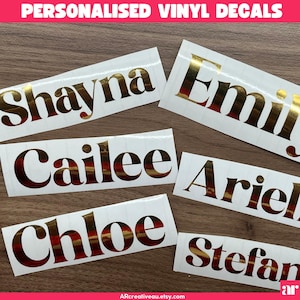 Benutzerdefinierte Vinyl Aufkleber, personalisierte Namen Aufkleber, personalisierte Aufkleber, benutzerdefinierte Abziehbilder für Schule, Hochzeit, Geburtstag, Telefon, Wasserflaschen.