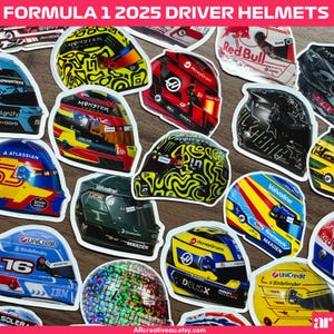 Formula 1 Helmet Stickers | Formula 1 Sticker | F1 Helmet Sticker | F1 Driver Stickers | Formula 1 Decals | Formula 1 Fan | Formula One