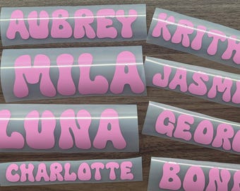 Personalised labels Various size, name sticker, vinyl, permanent, waterproof for book laptop phone, bottles tumblers, decal, weddings, party