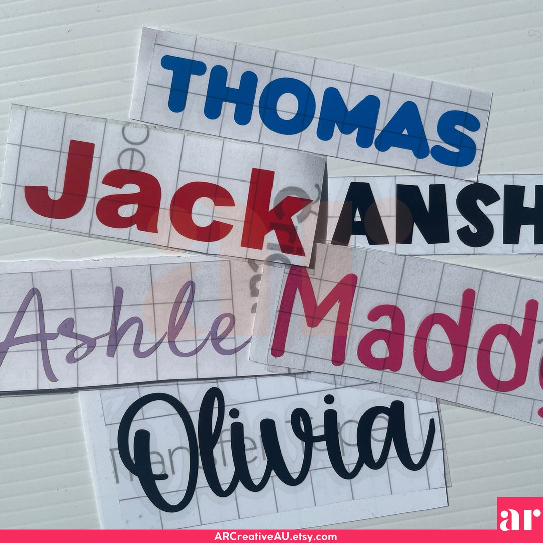 Custom Vinyl Stickers, Personalised Name Stickers, Personalised Decals