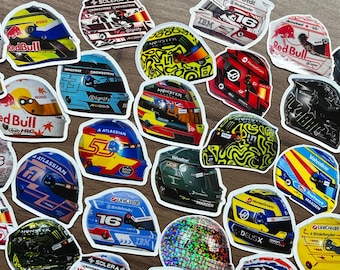 Formula 1 Stickers | Formula 1 Helmet Stickers | F1 Helmet Sticker | F1 Driver Stickers | Formula 1 Decals | Formula 1 Fan | F1 Stickers