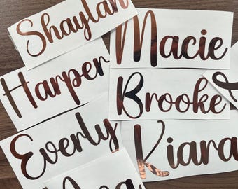 Custom Vinyl Stickers, Personalised Name Stickers, Personalised decals, Custom decals for School, Wedding, Birthday, Phone, Water Bottles.