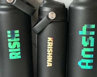 Custom Vinyl Stickers, Personalised Name Stickers, Personalised decals, Custom decals for School, Wedding, Birthday, Phone, Water Bottles.