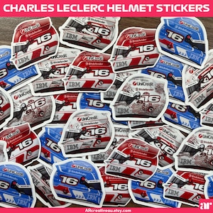 Charles Leclerc | Formula 1 Helmet Stickers | Formula 1 Sticker | F1 Driver Stickers | Formula 1 Drivers | Formula 1 Fan | Formula One