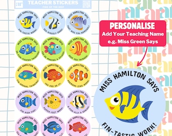 Personalized Teacher Stickers: Animal Besties Reward Stickers