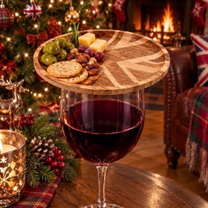 Un par de adornos para copas de vino o para servir embutidos.