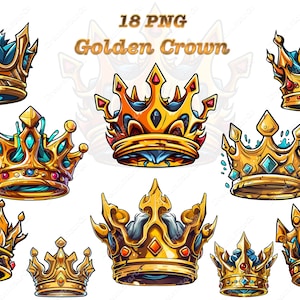 Golden Crown clipart,Golden Crown png,T-shirt design ,Sublimation PNG,commercial use,vector illustration,DreamerStarCo