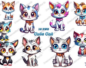 Cute Cat clipart,Cute Cat png,lovely Cat,T-shirt design ,vector,commercial use,vector illustration,DreamerStarCo