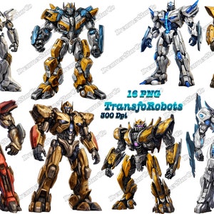 TransoRobots Clipart, Transformatoren png, T-Shirt Design, Fantasy, Graffiti-Stil, Aquarell, Aquarell-Stil, Vektor-Illustration, DreamerStarCo