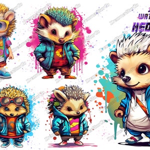 Hérisson, clipart hérisson, clipart hérisson aquarelle, png hérisson, style graffiti, illustration vectorielle, DreamerStarCo