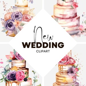 Breathtaking Bride, Flower ClipArt and Watercolor Wedding Clipart | Digital Illustration for Your Special Day