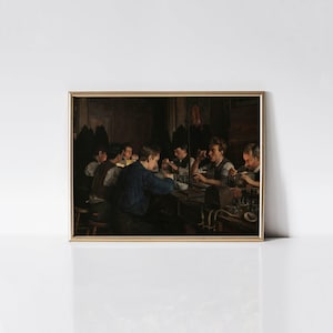 The Glass Blowers 1883 by Charles Frederic Ulrich, Vintage Wall Art, Classic Art Print, Old World Living Room & Gallery Wall Decor Gift