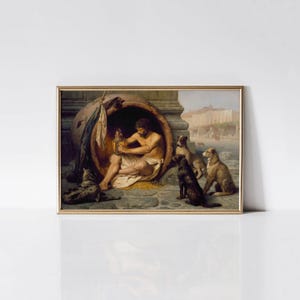 Diogenes, Jean-Léon Gérôme print, Antique greek philosopher painting.
