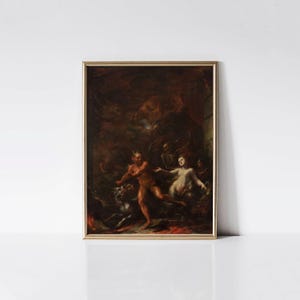 The Gates of Hell print, Victorian horror painting.