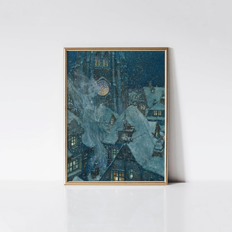The Snow Queen 1911 by Edmund Dulac Print, Fairy Tale Decor, Vintage ...