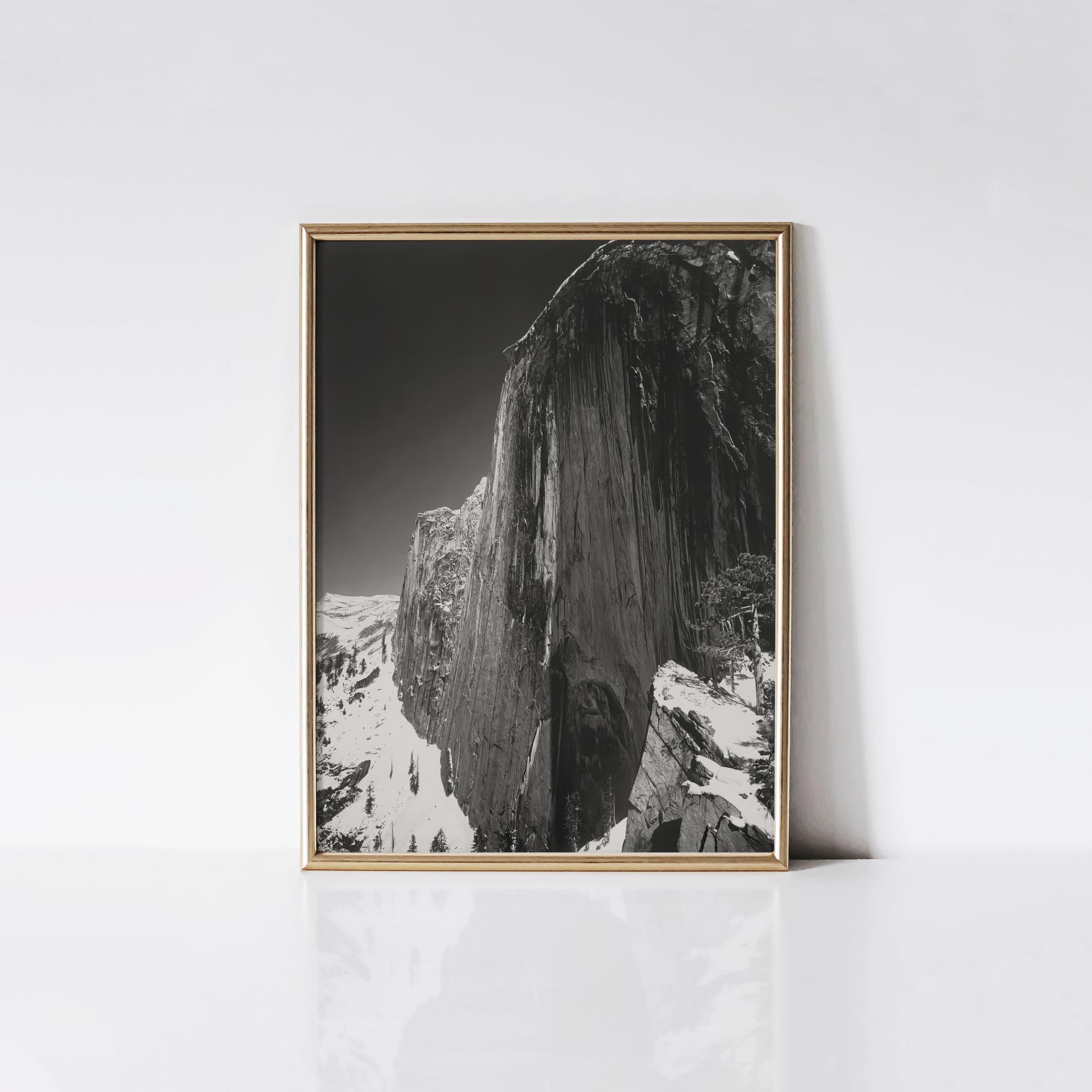 Monolith, the Face of Half Dome 1927 Ansel Adams Print, Vintage
