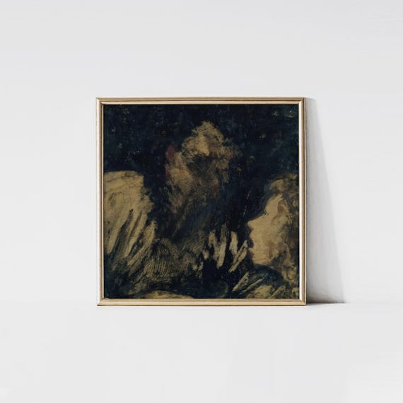Boy Staring at an Apparition 1824 by Francisco Goya Print, Vintage Gothic Decor, Dark Academia Room Art, Creepy Gift, Occult Aesthetic