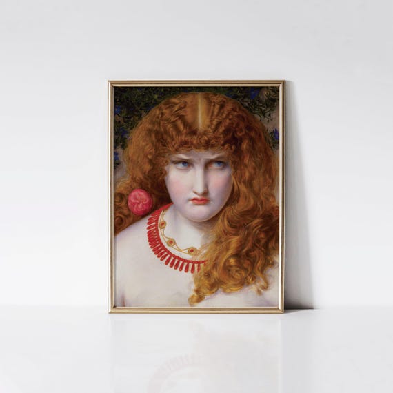 Helen of Troy 1867 by Frederick Sandys Print, Victorian Style