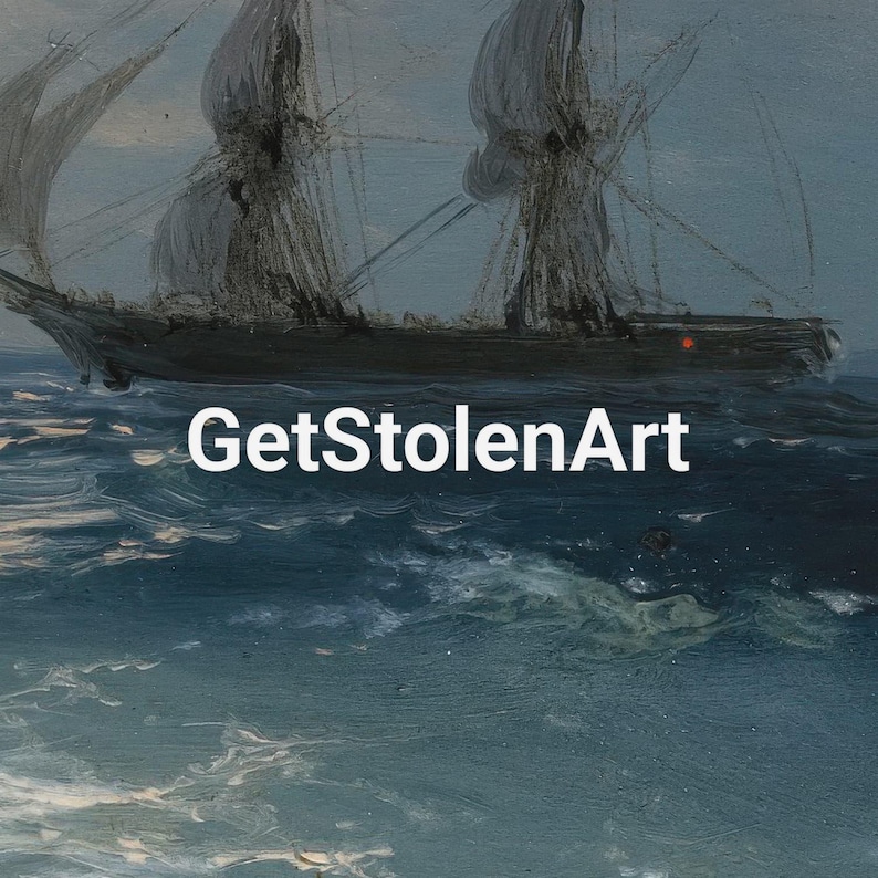 The Brig Mercury in Moonlight, Ivan Aivazovsky print, Ship painting, Moonlit sky art, Seascape wall decor, Nautical wall art. Bild 6
