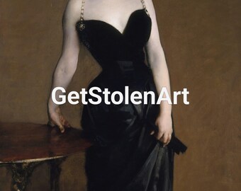 Madame X 1883 by John Singer Sargent Print, Dark Academia Art