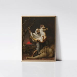 The Power of Death, Macabre oil painting print, Gothic wall art, Vintage memento mori
