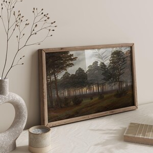 Evening 1821 by Caspar David Friedrich Print, Moody Wall Decor, Vintage Aesthetic Art, Romantic Rustic Home Decor, Library Room Decor image 4