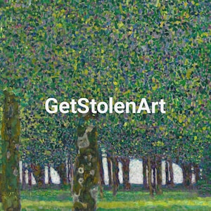 The park, Gustav Klimt print, Greenery wall art, Landscape painting, Square print. image 5