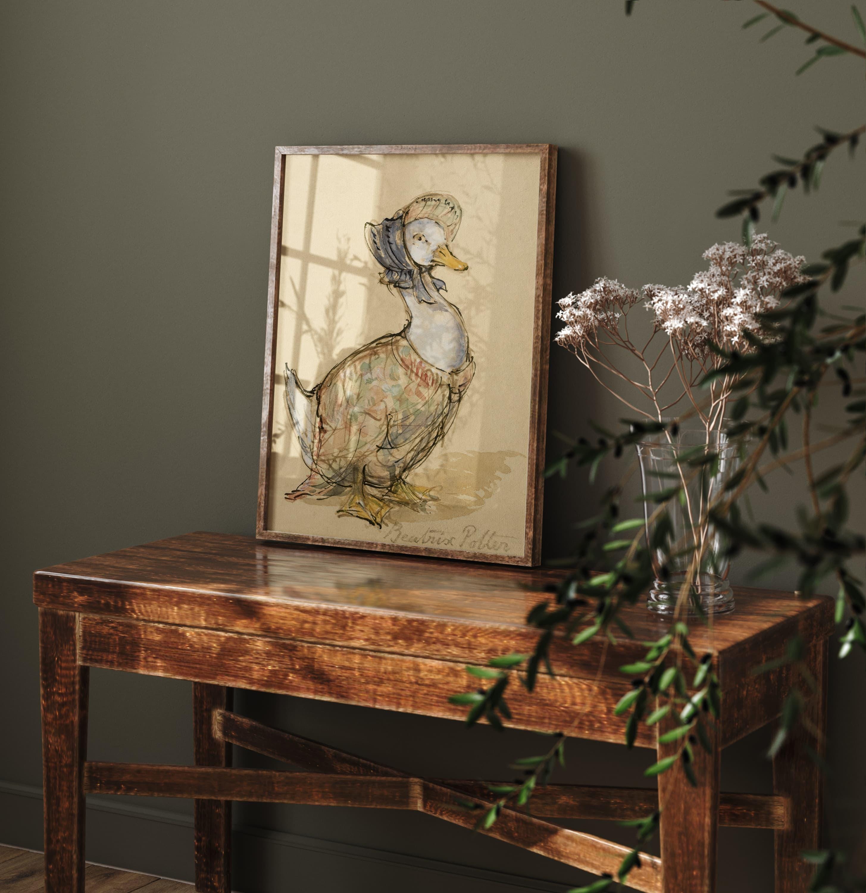 Jemima Puddle-duck Print, Mother Duck Print, Beatrix Potter Watercolor ...