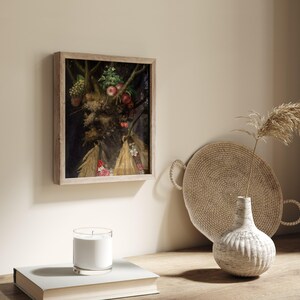 Quatre saisons dans une tête, impression de Giuseppe Arcimboldo, art mural saisonnier, décoration de maison de ferme, peinture Farmcore. image 4