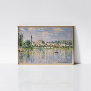 Vétheuil in Summer, Claude Monet print, French countryside print, Summer landscape, Impressionist painting, Housewarming gift idea.