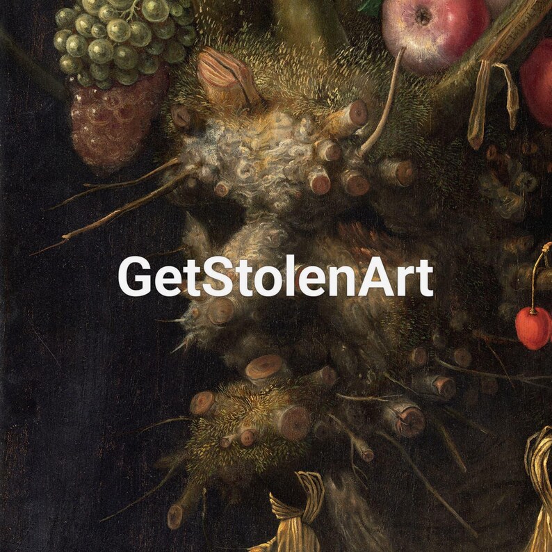 Quatre saisons dans une tête, impression de Giuseppe Arcimboldo, art mural saisonnier, décoration de maison de ferme, peinture Farmcore. image 5
