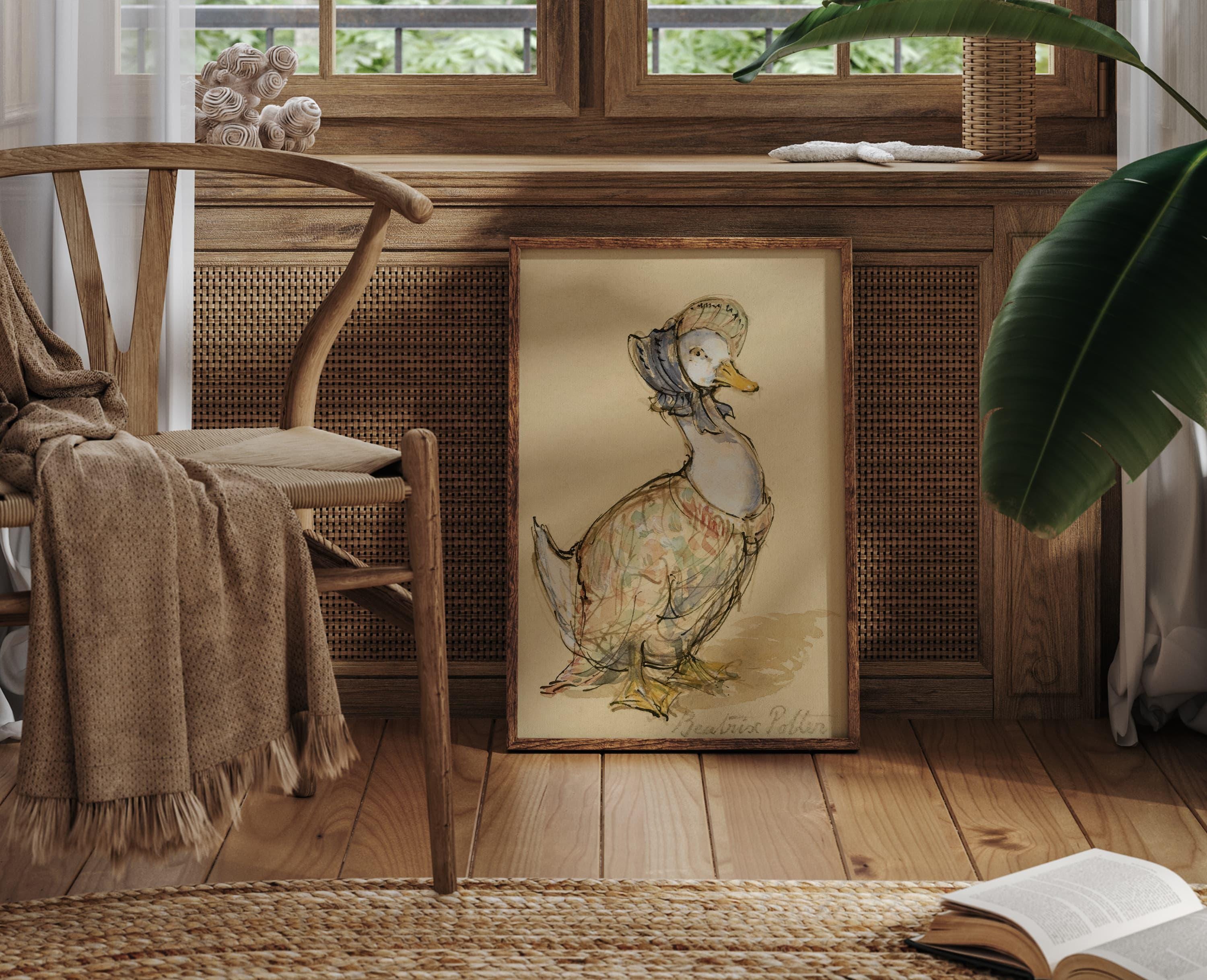 Jemima Puddle-duck Print, Mother Duck Print, Beatrix Potter Watercolor ...