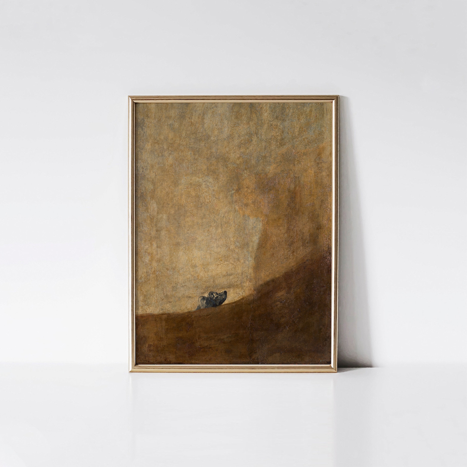 The Dog, El Perro, Francisco Goya Print, Vintage Dog Print, Goya Dog, Goya Painting, Black