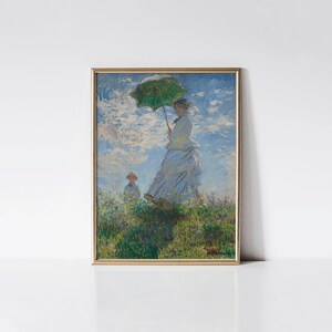 Woman with a Parasol 1875 by Claude Monet print.