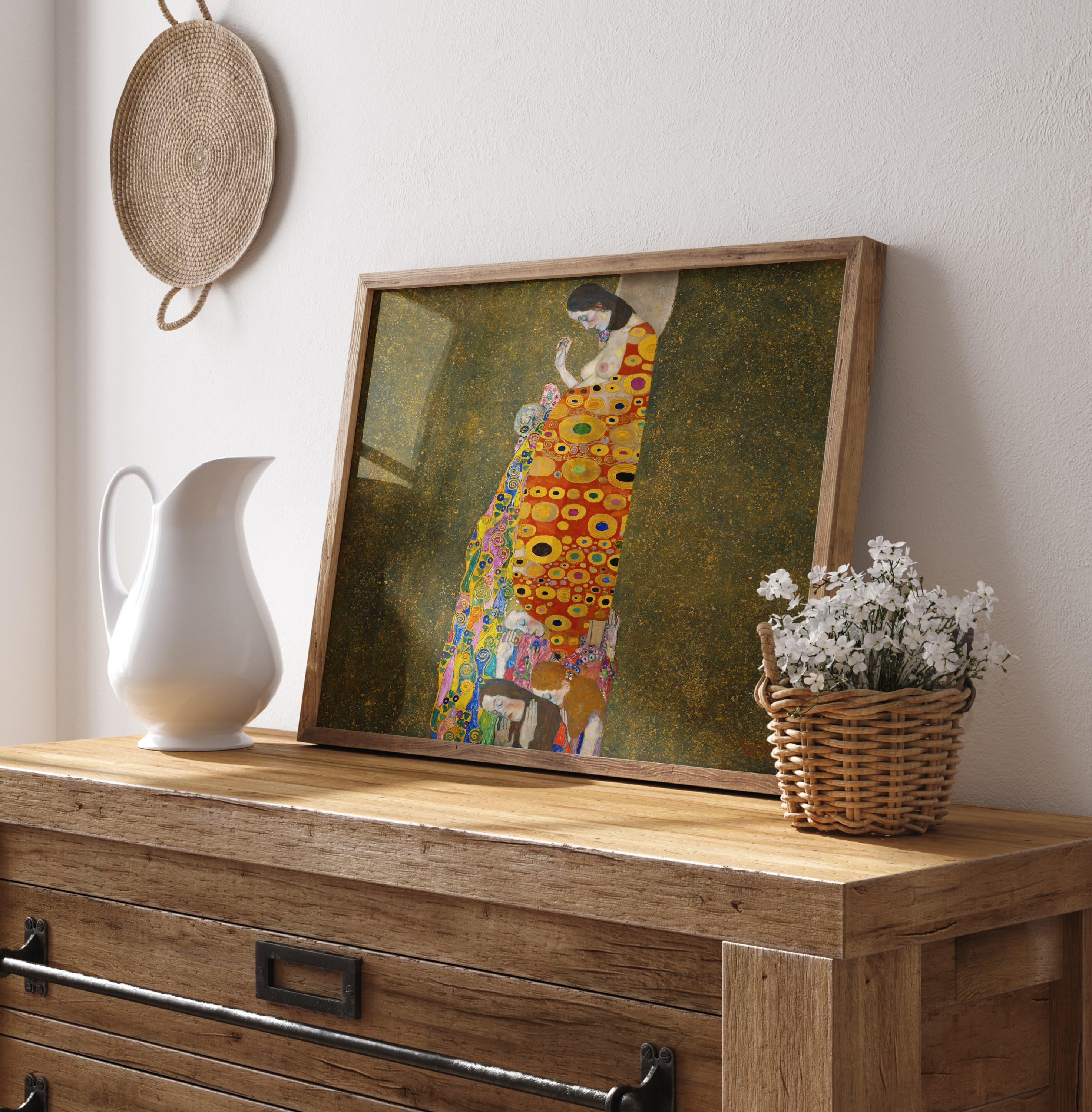 Toile Décorative Gustav Klimt Hope II - Reproduction Neuve, Prête à Accrocher, Style Art Nouveau !