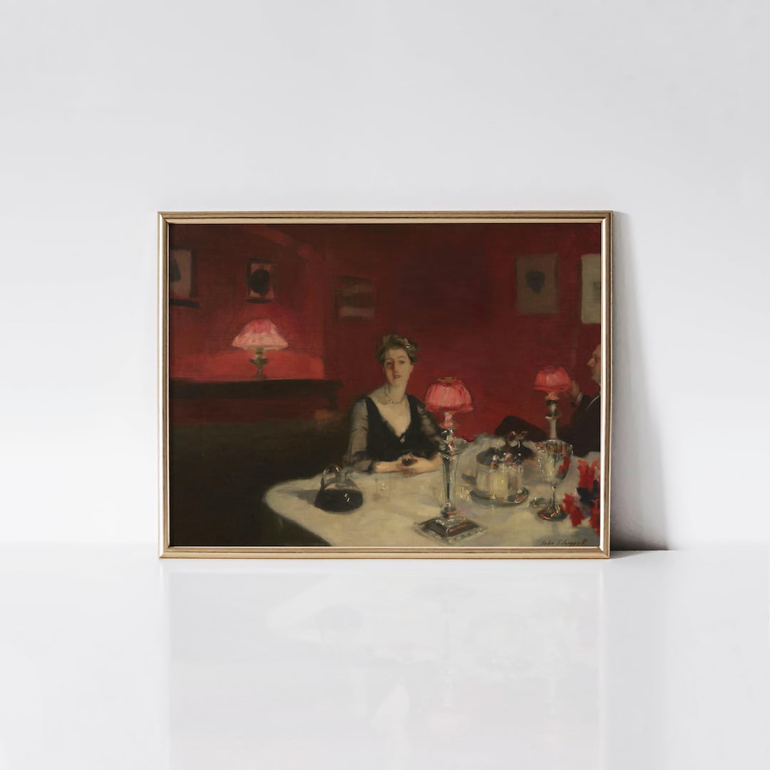 A Dinner Table at Night 1884 by John Singer Sargent Print, Antique ...